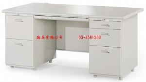 雙邊辦公桌(左二屜右三屜)W160x80x74cm 